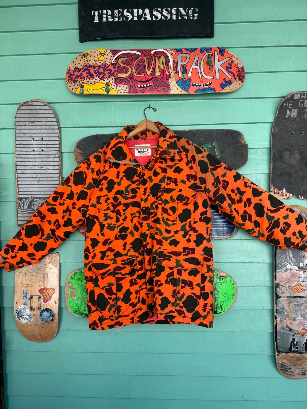 Vintage Woolrich Blaze Orange Camo Jacket